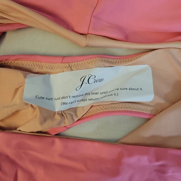 NWT J.Crew High-Rise Bikini Bottom Women's Pink Beach Swim Vacation Size 2X - Picture 4 of 6